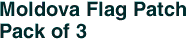 Moldova Flag Patch<br>Pack of 3