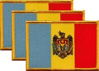 Moldova Flag Patch<br>Pack of 3