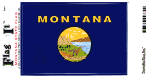 Montana Flag Decal<br>Pack of 6