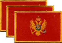 Montenegro Flag Patch<br>Pack of 3