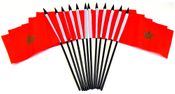 Morocco Miniature Flags - 12 Pack