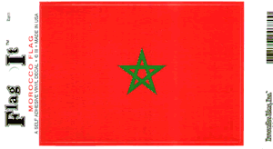 Morocco Flag Decal<br>Pack of 6