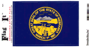 Nebraska Flag Decal<br>Pack of 6