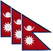Nepal Flag Patch<br>Pack of 3