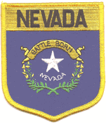 Nevada Flag Shield Patch<br>Pack of 3