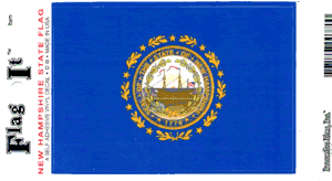 New Hampshire Flag Decal Pack of 6