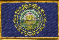 New Hampshire Flag Patch<br>Pack of 3