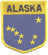 Alaska Flag Shield Patch<br>Pack of 3