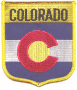 Colorado Flag Shield Patch<br>Pack of 3