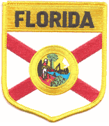 Florida Flag Shield Patch<br>Pack of 3