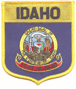 Idaho Flag Shield Patch<br>Pack of 3