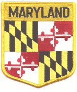 Maryland Flag Shield Patch<br>Pack of 3