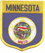 Minnesota Flag Shield Patch<br>Pack of 3