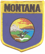 Montana Flag Shield Patch<br>Pack of 3