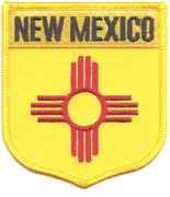 New Mexico Flag Shield Patch<br>Pack of 3