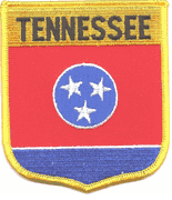 Tennessee Flag Shield Patch<br>Pack of 3