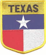 Texas Flag Shield Patch<br>Pack of 3