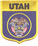 Utah Flag Shield Patch<br>Pack of 3
