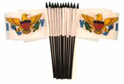 US Vigin Islands Miniature Flags - 12 Pack