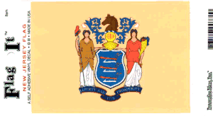 New Jersey Flag Decal<br>Pack of 6