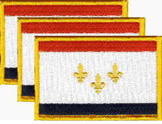 New Orleans Flag Patch<br>Pack of 3