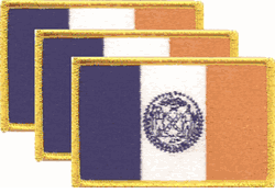 New York Flag Patch<br>Pack of 3
