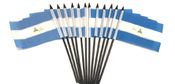 Nicaragua Miniature Flags - 12 Pack
