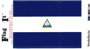 Nicaragua Flag Decal<br>Pack of 6
