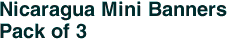 Nicaragua Mini Banners <br>Pack of 3