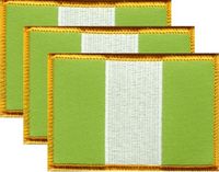 Nigeria Flag Patch<br>Pack of 3