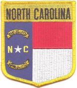 North Carolina Flag Shield Patch<br>Pack of 3