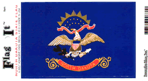 North Dakota Flag Decal<br>Pack of 6