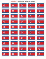 North Korea Sheet of 50 Stickers