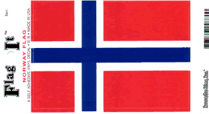 Norway Flag Decal<br>Pack of 6