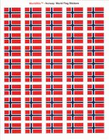 Norway Sheet of 50 Stickers