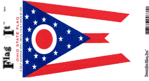 Ohio Flag Decal<br>Pack of 6