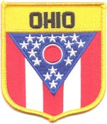 Ohio Flag Shield Patch<br>Pack of 3