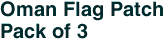 Oman Flag Patch<br>Pack of 3