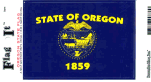 Oregon Flag Decal<br>Pack of 6