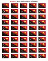 Papua New Guinea Sheet of 50 Stickers