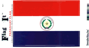Paraguay Flag Decal<br>Pack of 6