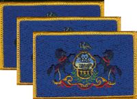 Pennsylvania Flag Patch<br>Pack of 3
