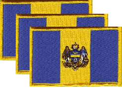 Philadelphia Flag Patch<br>Pack of 3