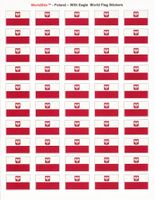 Poland Eagle Sheet of 50 Stickers