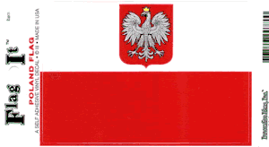 Poland Flag Decal<br>Pack of 6