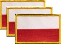 Poland Flag Patch<br>Pack of 3