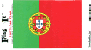 Portugal Flag Decal<br>Pack of 6
