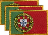 Portugal Flag Patch<br>Pack of 3