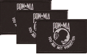 POW MIA Flag Patch<br>Pack of 3