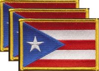 Puerto Rico Flag Patch<br>Pack of 3